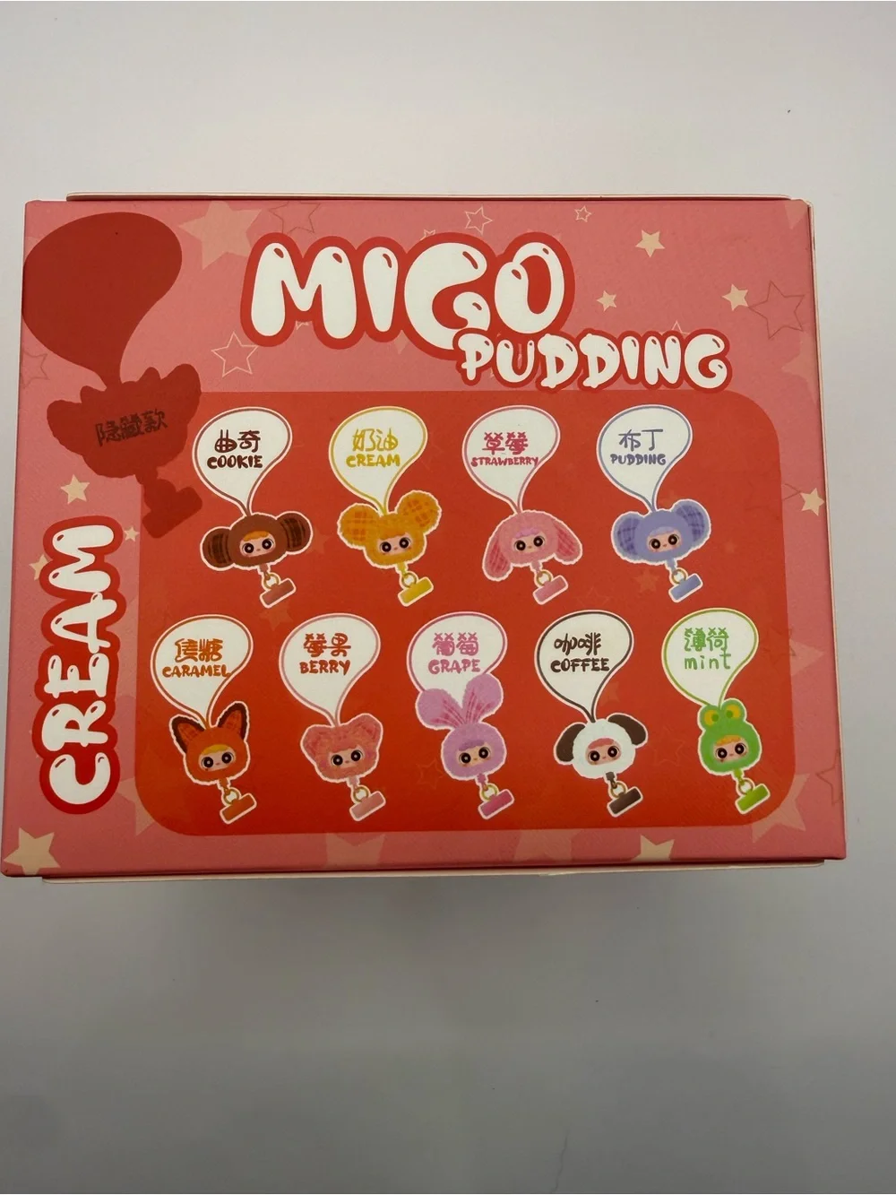 Migo Cream Pudding Series Vinyl Face Blind Box Cute Doll Phone Strap